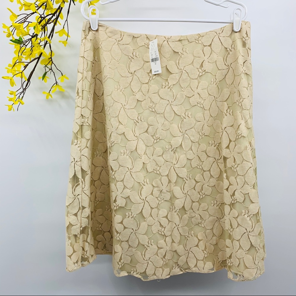 NY&C‎ women's lace floral flare skirt size 16